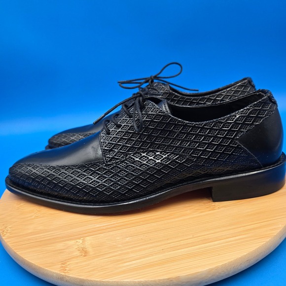 Stacy Adams‎ 25174-001 Black Textured Diamond Leather Oxford Dress Shoes 8M main image 6
